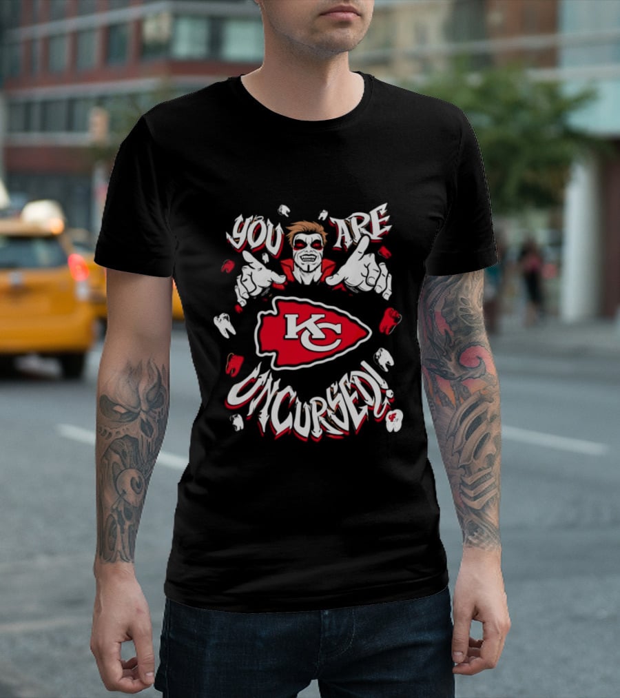 WWE Danhausen You Are Uncursed KC Chiefs Vampire T-Shirt