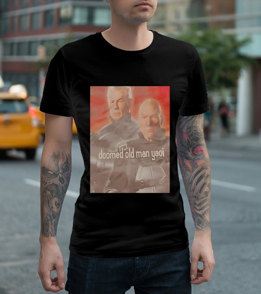 Ian McKellen Magneto Charles Xavier Doomed Old Man Yaoi X Men Movie T-Shirt
