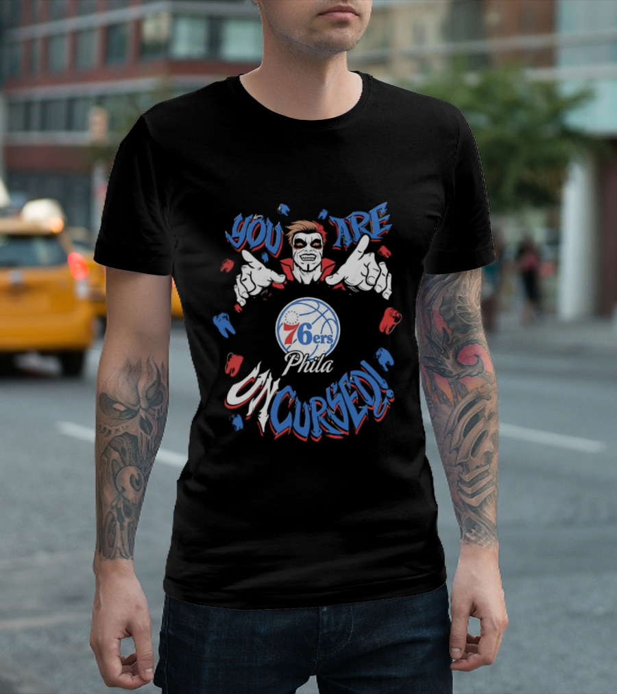 WWE Drops Danhausen X Philadelphia 76ers Phila You Are Uncursed T-Shirt