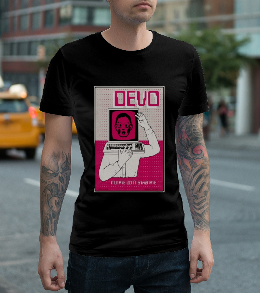 June 03 2026 Devo Concert Akron Civic Theatre Mutate Don't Stagnate T-Shirt