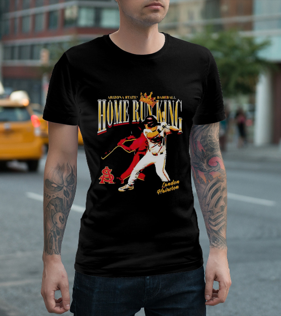 Arizona State Baseball Home Run King Landon Hairston T-Shirt