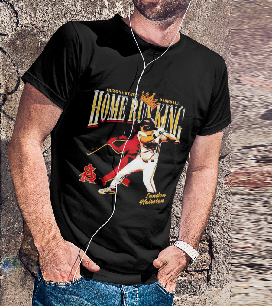 Arizona State Baseball Home Run King Landon Hairston T-Shirt