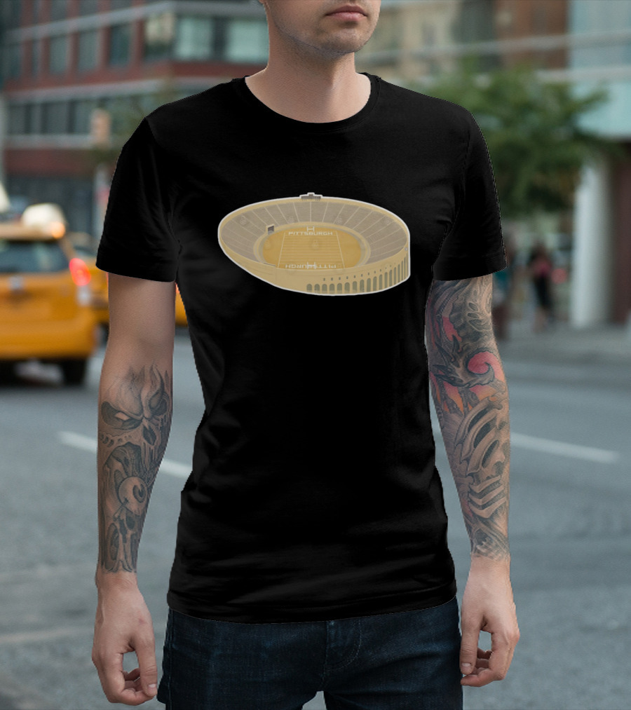 Pittsburgh Historic Football Stadium Architectural T-Shirt