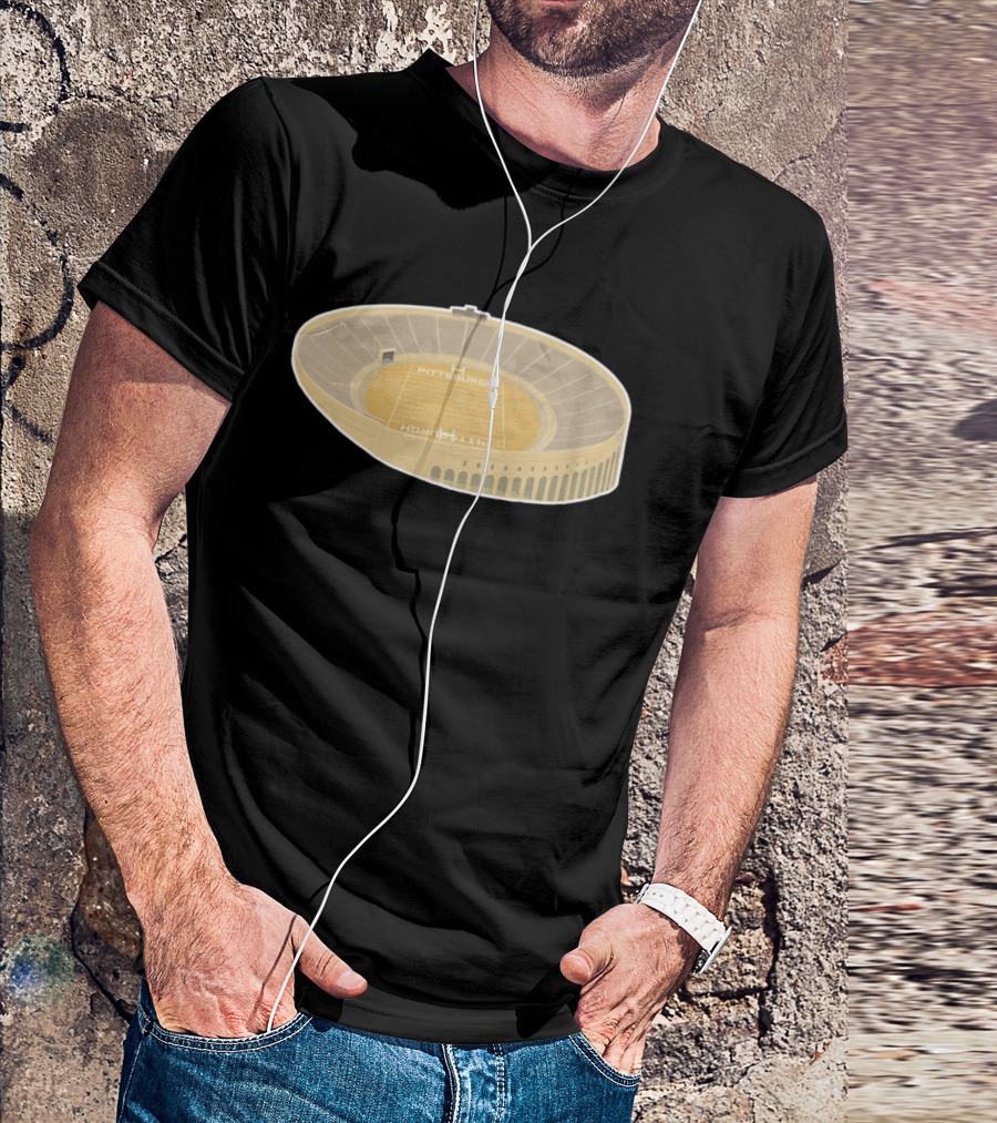 Pittsburgh Historic Football Stadium Architectural T-Shirt