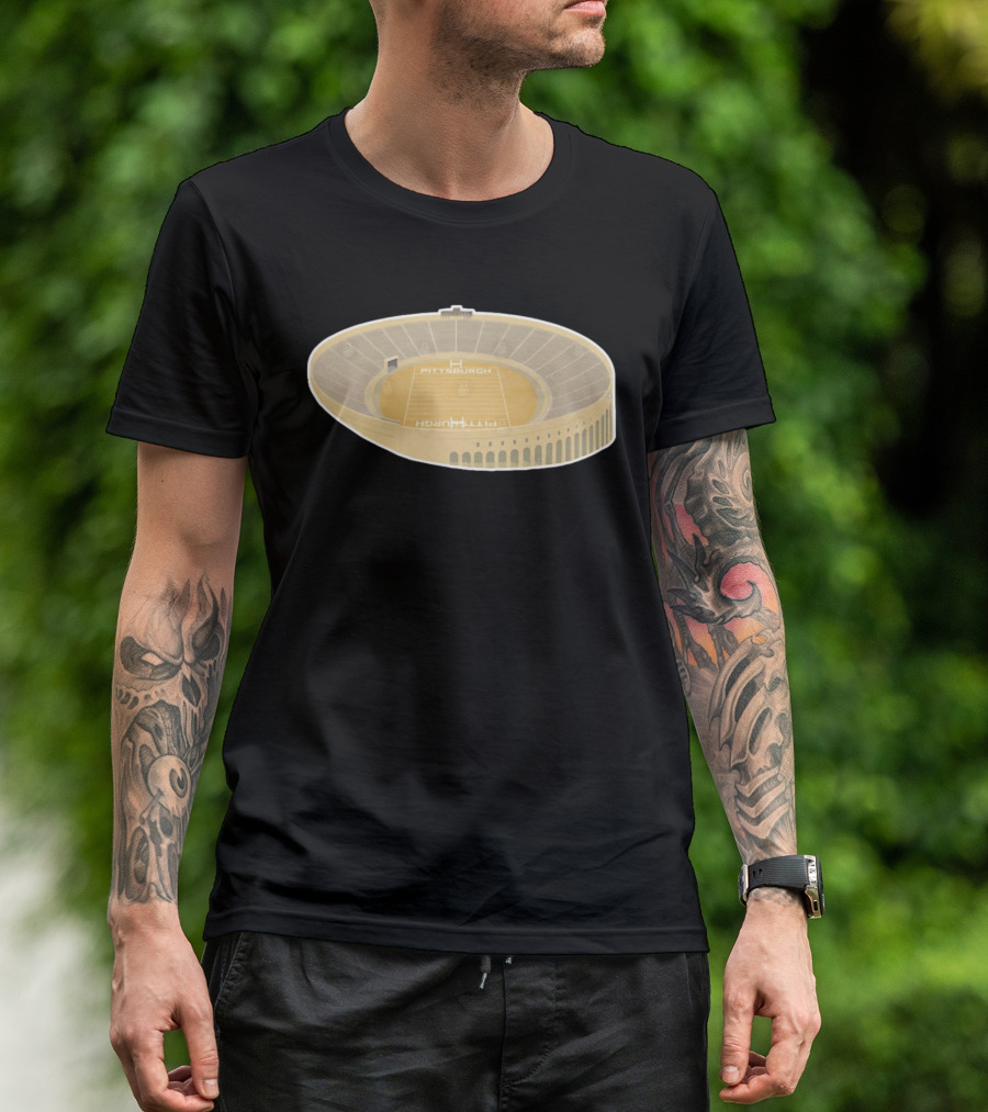 Pittsburgh Historic Football Stadium Architectural T-Shirt