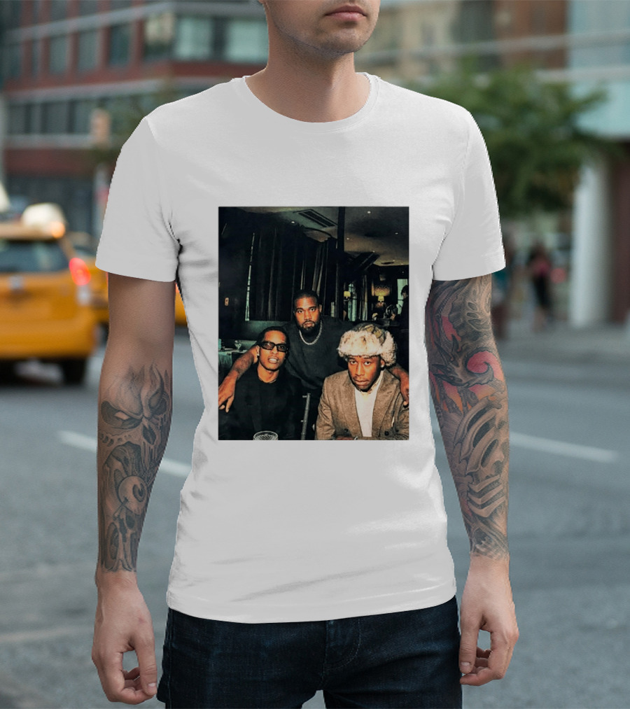 Kanye West Tyler The Creator A$AP Rocky Iconic Photo Collaboration T-Shirt