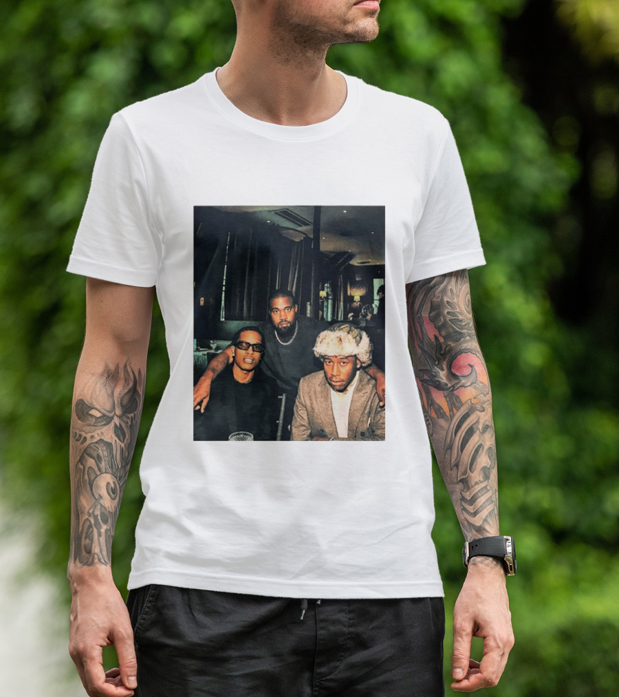 Kanye West Tyler The Creator A$AP Rocky Iconic Photo Collaboration T-Shirt