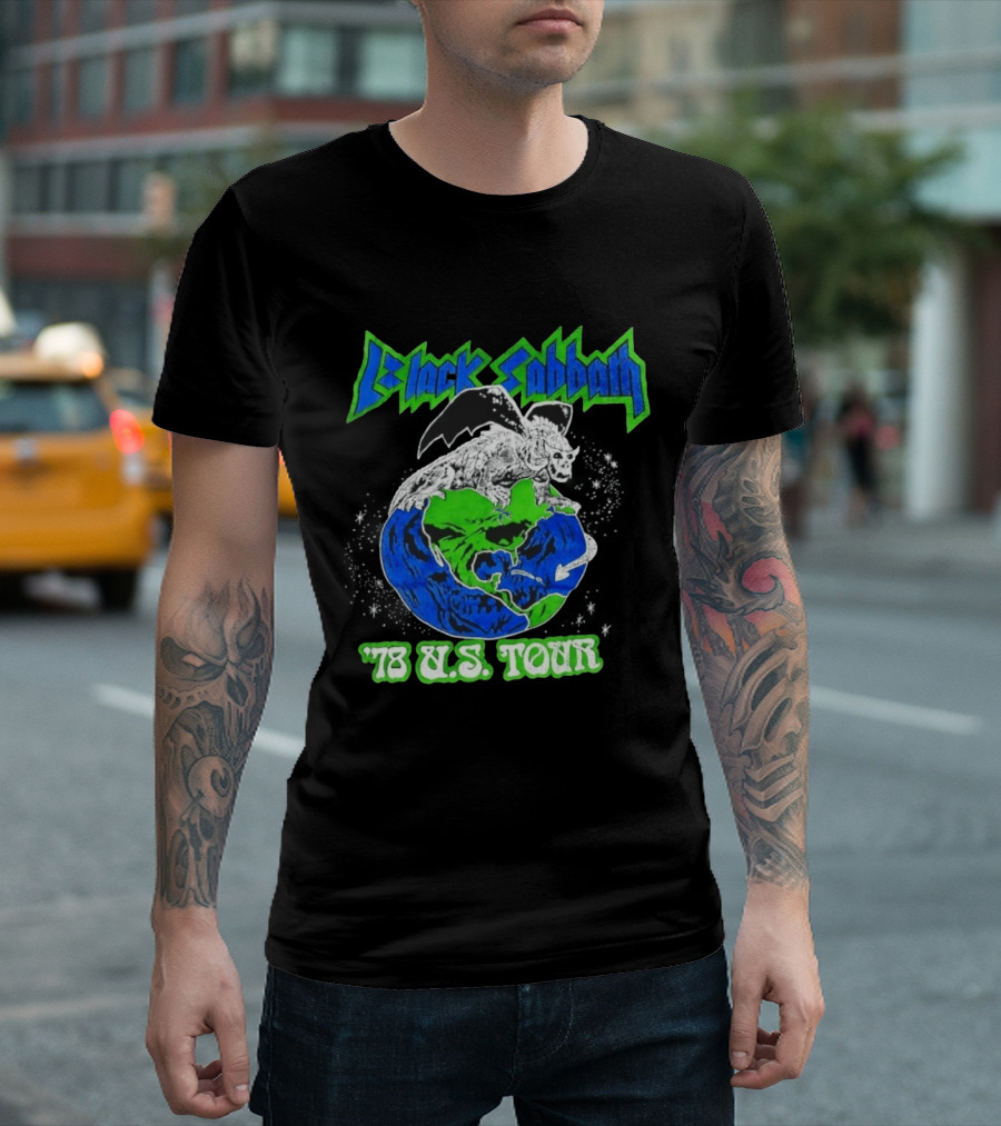 Black Sabbath 78 US Tour Winged Beast On Earth T-Shirt