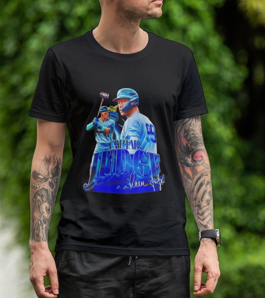 Captain Judge Aaron Judge 99 Yankees Baseball Signature T-Shirt