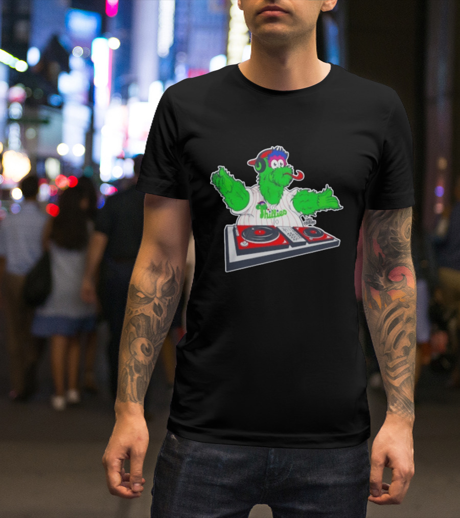 Philadelphia Phillies Phanatic DJ Turntable Fun T-Shirt