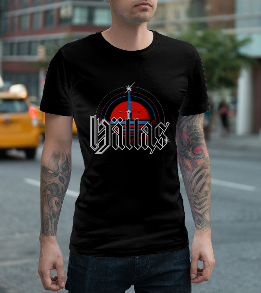 Hällas Sword Circle Red Blue T-Shirt