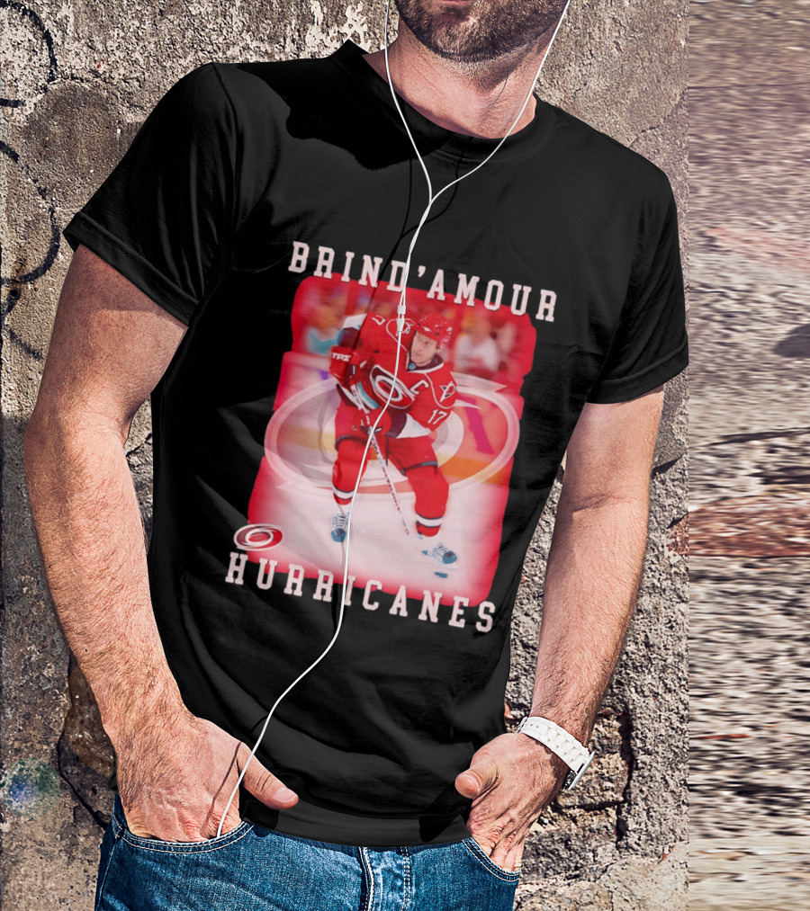 Brind'Amour Hurricanes Number 17 Captain Hockey Player T-Shirt