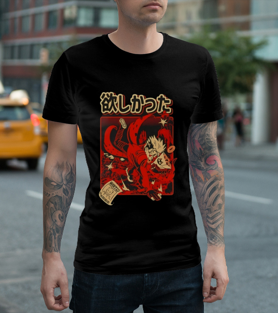 Vash The Stampede Wanted Love Peace Donuts T-Shirt