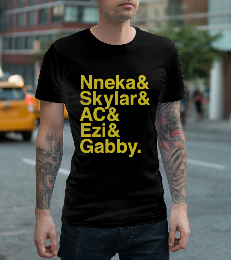 Nneka Skylar AC Ezi Gabby Seattle Storm WNBA 2025 Ampersand Stars T-Shirt