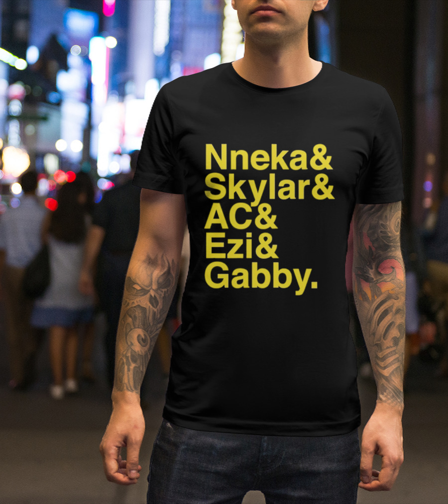 Nneka Skylar AC Ezi Gabby Seattle Storm WNBA 2025 Ampersand Stars T-Shirt
