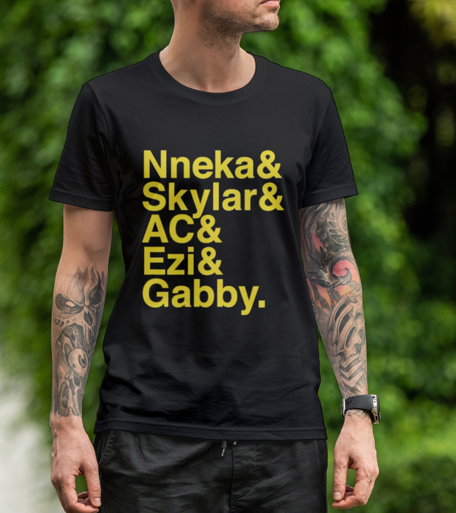 Nneka Skylar AC Ezi Gabby Seattle Storm WNBA 2025 Ampersand Stars T-Shirt
