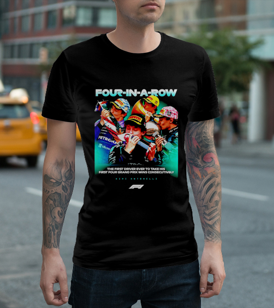 Kimi Antonelli Four In A Row First Driver Wins Consecutively Formula 1 T-Shirt