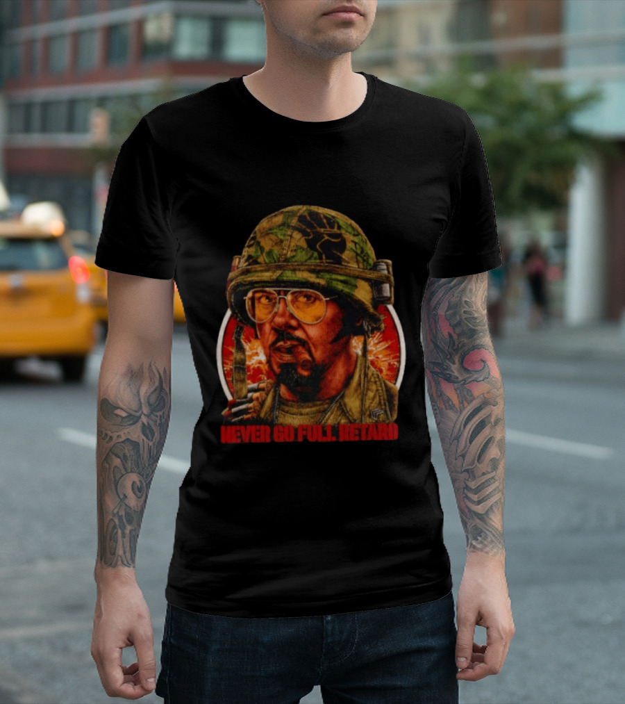Kirk Lazarus Tropic Thunder Never Go Full Retard T-Shirt