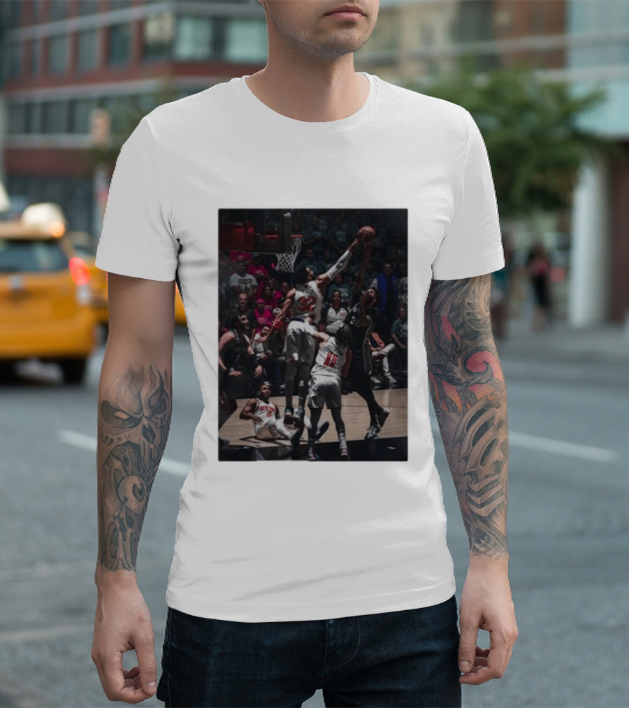 Big Kat Big Time Block Houston Rockets San Antonio Spurs NBA Showdown T-Shirt