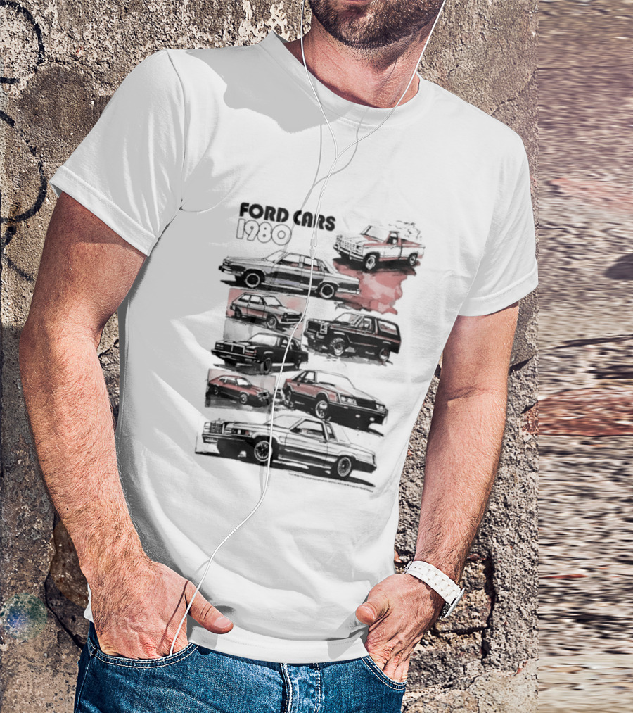 Ford Cars 1980 F Series Bronco Mustang Thunderbird Classic Collection T-Shirt