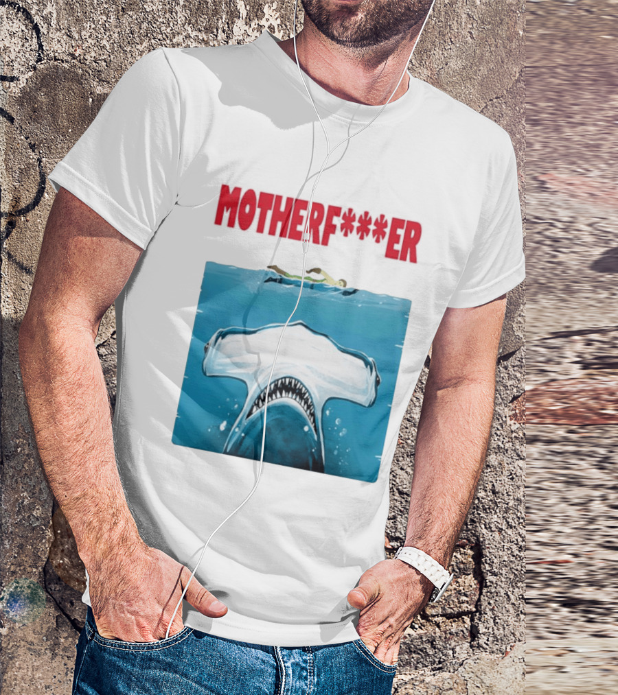 Samuel L Jackson Motherfucker Hammerhead Shark Jaws T-Shirt