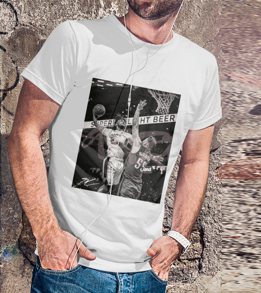 San Antonio Spurs Basketball Hartenstein 55 Player Action Photo Sport Superior Light Beer T-Shirt