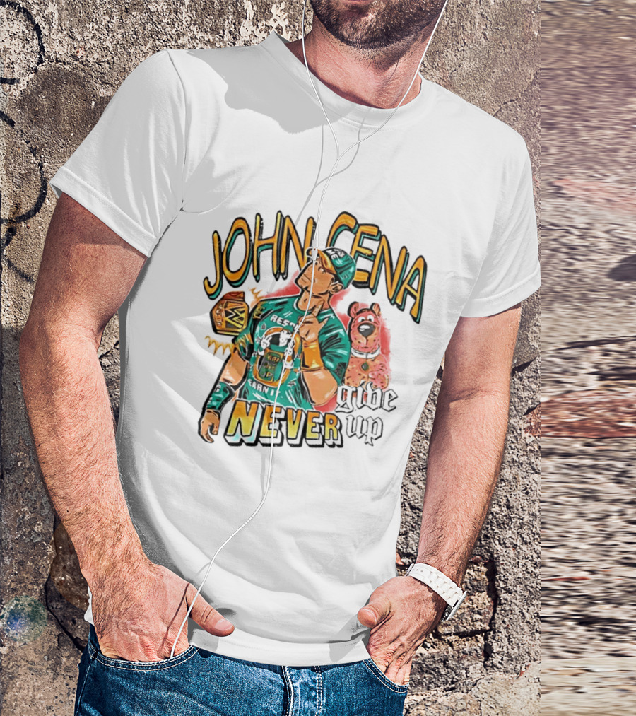 John Cena Never Give Up Scooby Doo WWE Championship T-Shirt