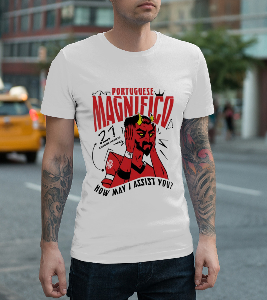 Portuguese Magnifico 21 Goals How May I Assist You Devil T-Shirt