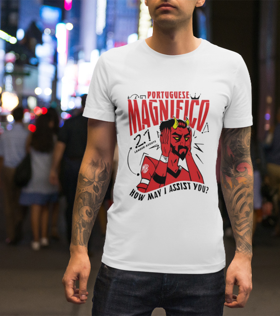 Portuguese Magnifico 21 Goals How May I Assist You Devil T-Shirt