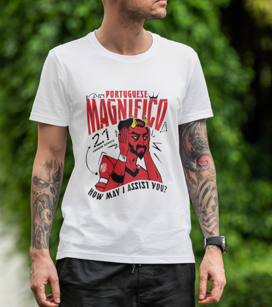 Portuguese Magnifico 21 Goals How May I Assist You Devil T-Shirt