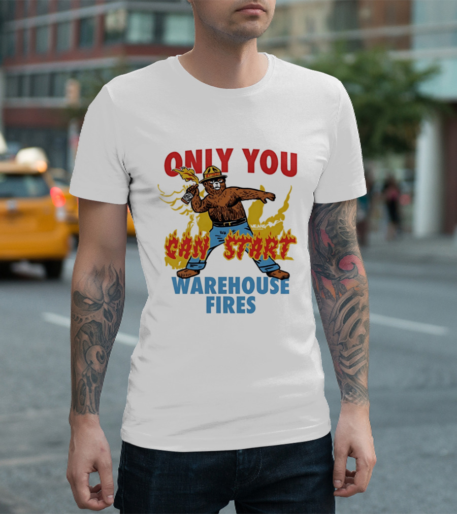Smokey Bear Only You Can Start Warehouse Fires T-Shirt
