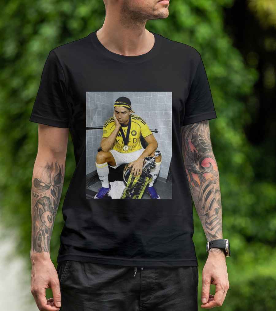 Cristiano Ronaldo Al Nassr FC Saudi Pro League Champion KAFD Yellow Jersey T-Shirt