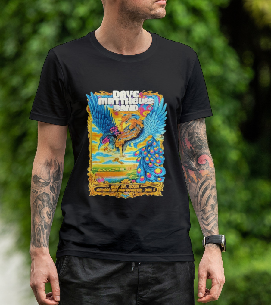 Dave Matthews Band May 26 2026 MidFlorida Credit Union Amphitheatre Tampa FL T-Shirt