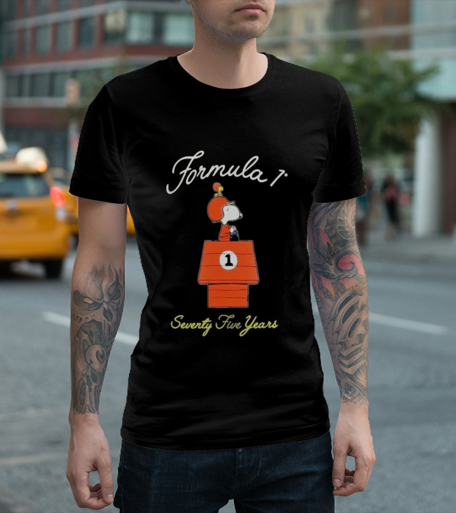 Formula 1 Snoopy Peanuts Dog House Seventy Five Years T-Shirt
