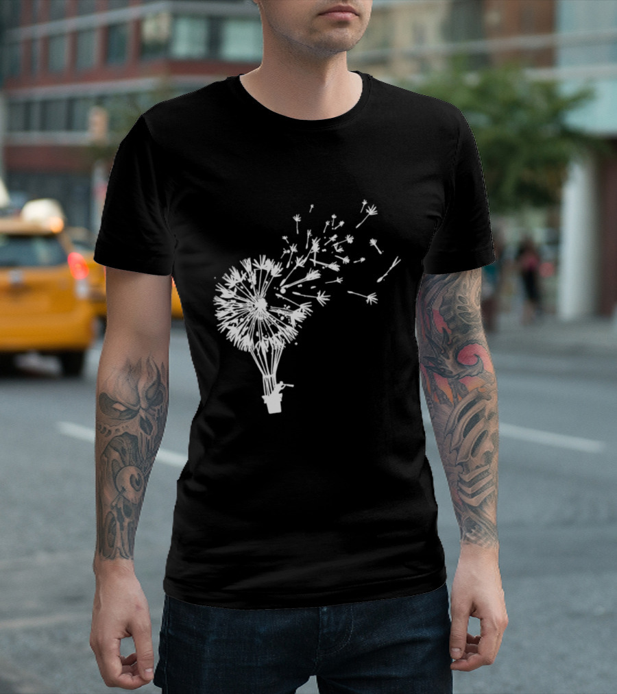 Flower Power Dandelion Fly Away Freedom Nature T-Shirt