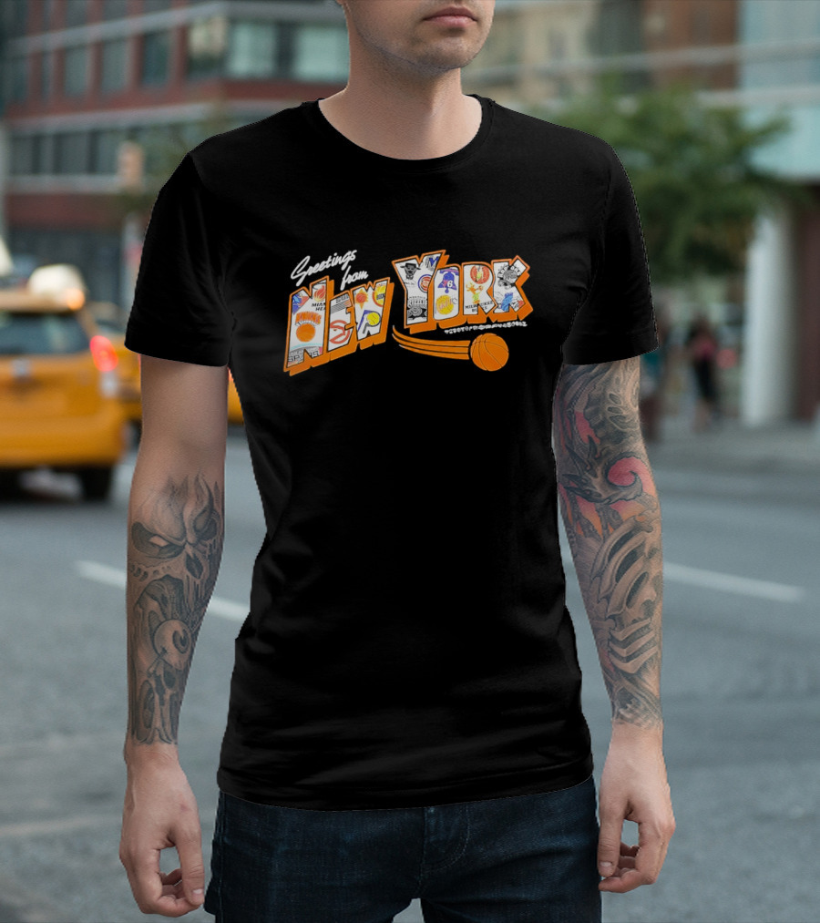 Greetings From New York Basketball NBA Teams 2026 Season T-Shirt