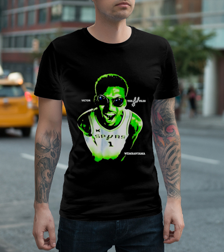 Victor Wembanyama Spurs X Files Number 1 Basketball Alien Concept T-Shirt