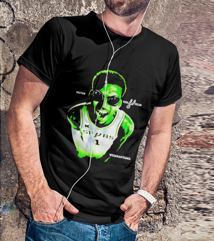 Victor Wembanyama Spurs X Files Number 1 Basketball Alien Concept T-Shirt