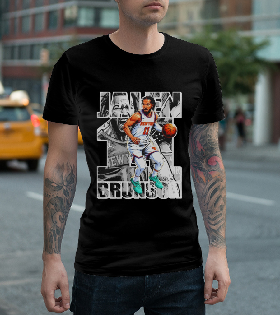 Jalen Brunson New York Knicks Manga Style Number 11 T-Shirt