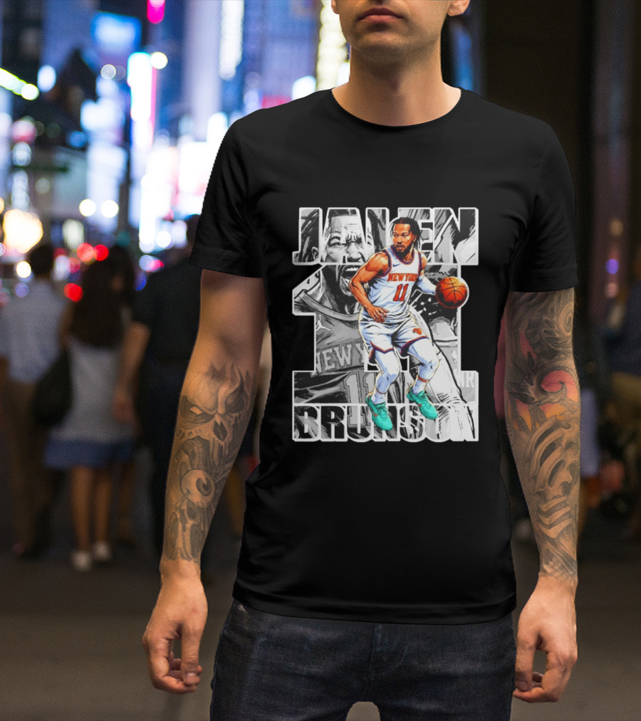 Jalen Brunson New York Knicks Manga Style Number 11 T-Shirt
