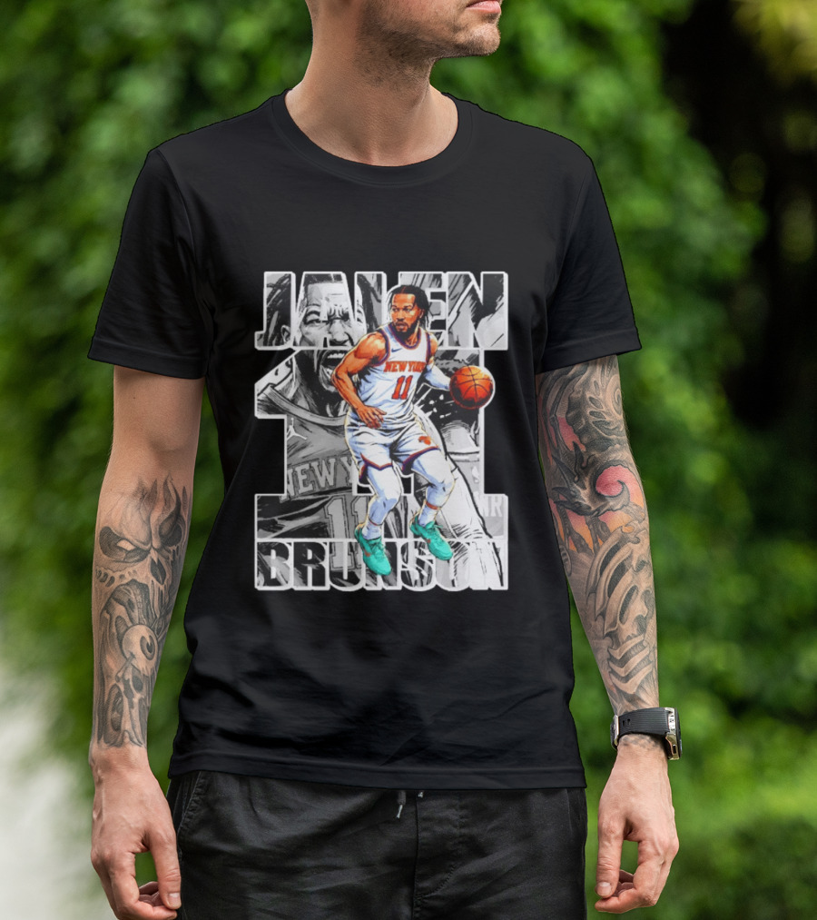 Jalen Brunson New York Knicks Manga Style Number 11 T-Shirt