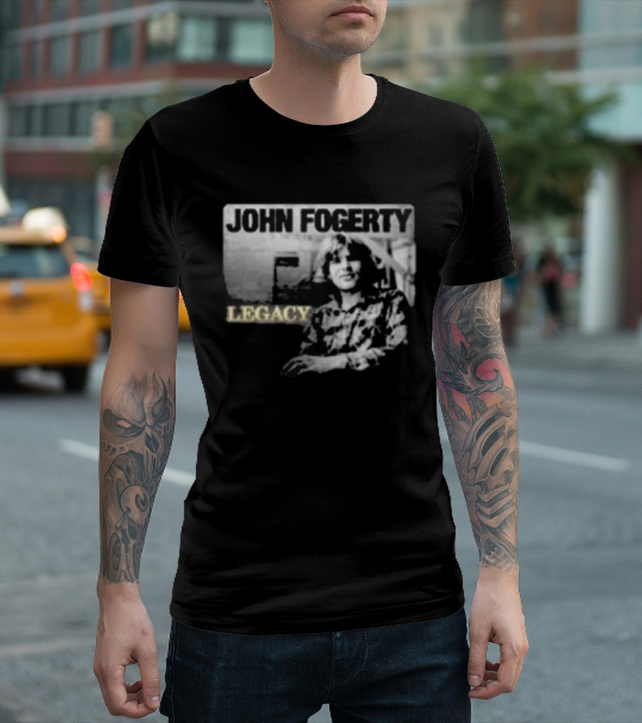John Fogerty Legacy Black And White T-Shirt