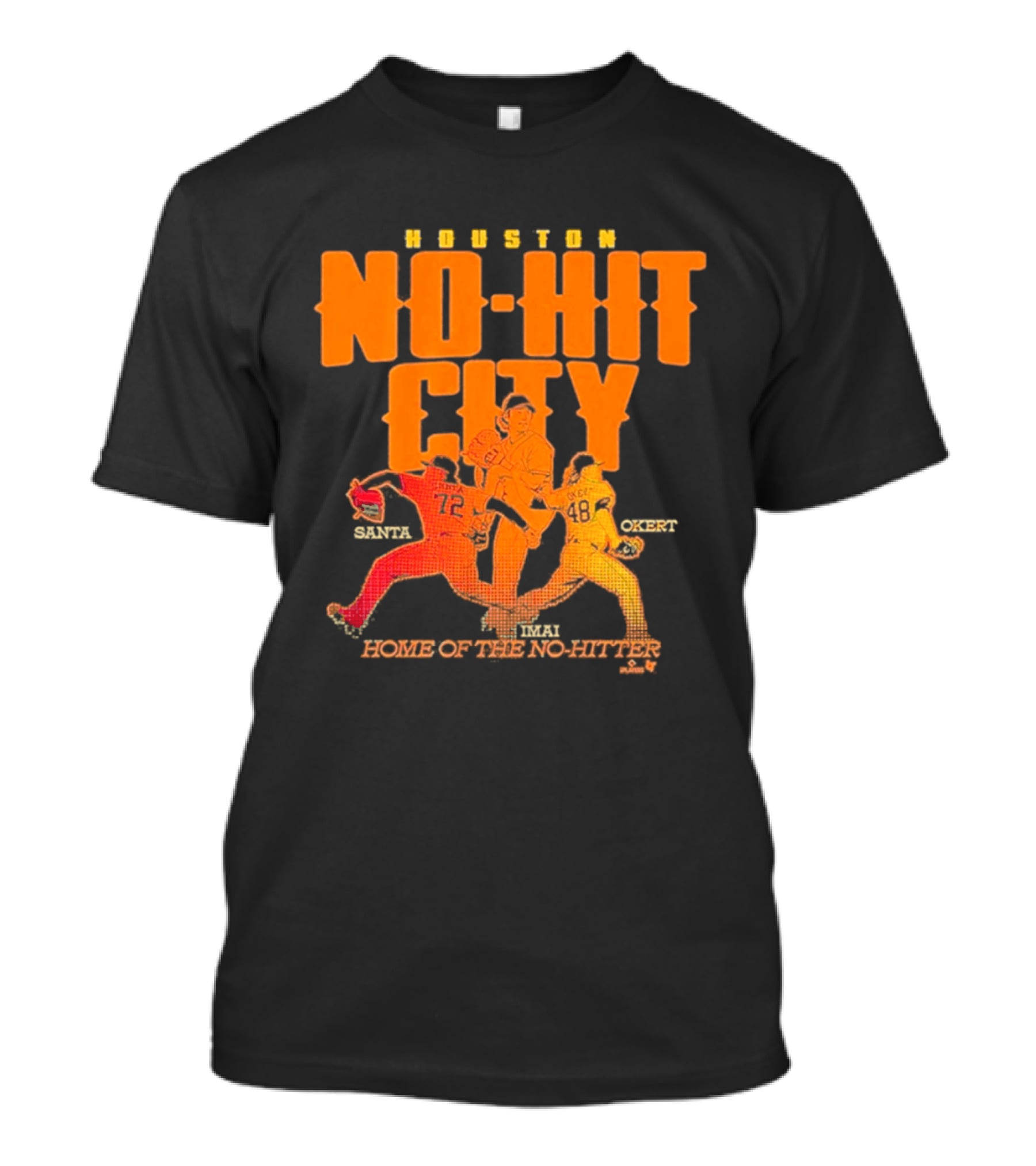 Houston No Hit City Home Of The No Hitter Tatsuya Imai Steven Okert Alimber Santa T-Shirt