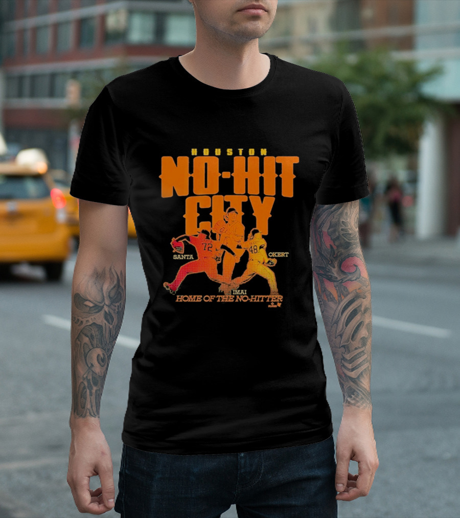Houston No Hit City Home Of The No Hitter Tatsuya Imai Steven Okert Alimber Santa T-Shirt