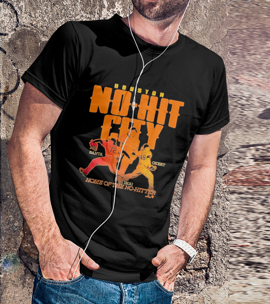 Houston No Hit City Home Of The No Hitter Tatsuya Imai Steven Okert Alimber Santa T-Shirt