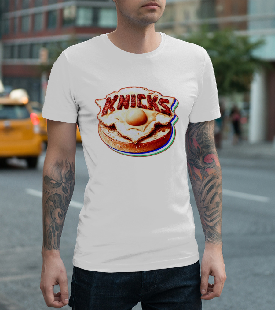 New York Knicks Breakfast Bagel Egg Knicks T-Shirt