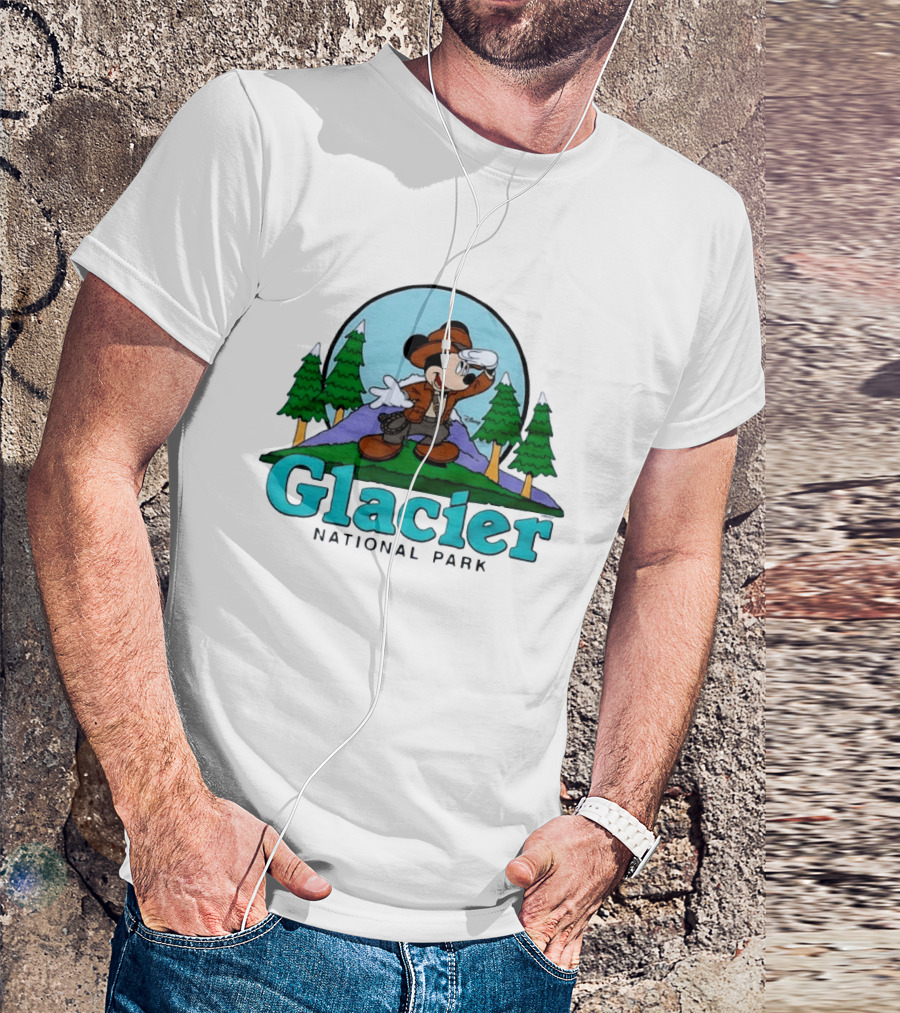 Mickey Mouse Explorer Glacier National Park Adventure T-Shirt