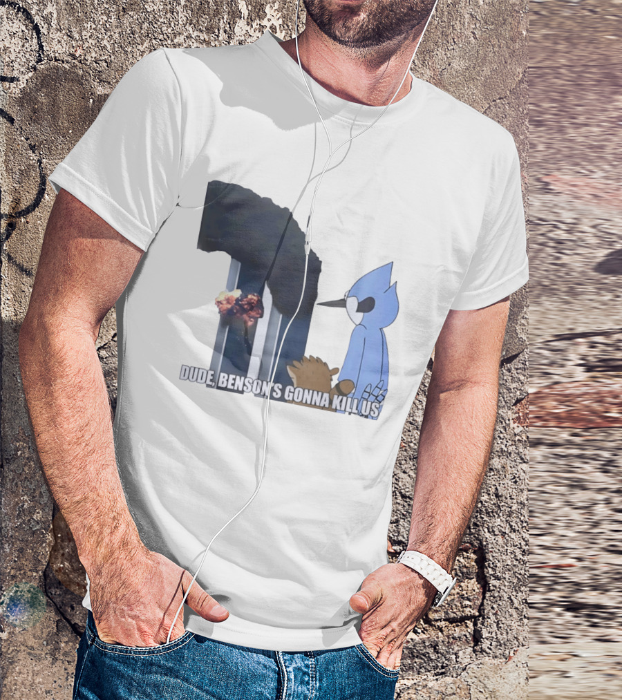 Mordecai And Rigby Regular Show Dude Bensons Gonna Kill Us 911 Twin Towers T-Shirt