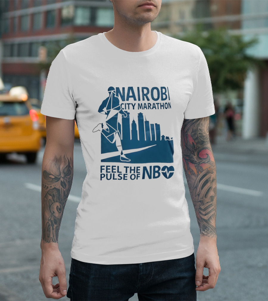 Nairobi City Marathon Feel The Pulse Of NB Skyline Runner Athletics Event T-Shirt