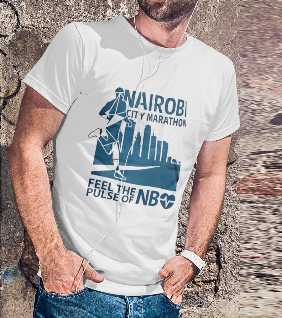 Nairobi City Marathon Feel The Pulse Of NB Skyline Runner Athletics Event T-Shirt